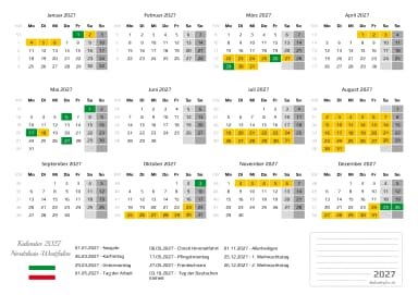kalender 2027 mit schulferien