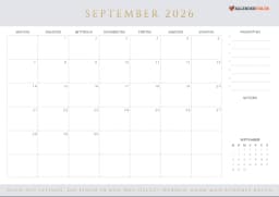 kalender september 2026 mit Feiertagen