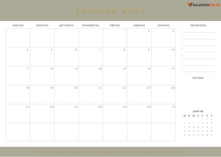 Prioritäten-Kalender